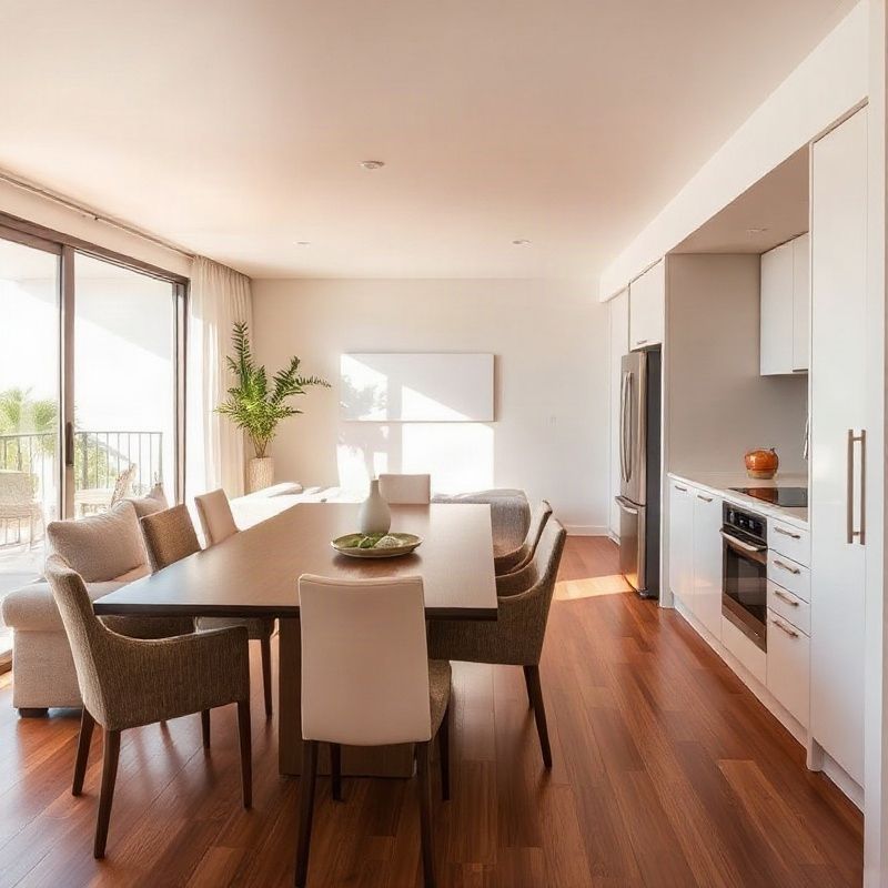 Apartamento de alto padrão em Jurerê com marcenaria em laca branca e piso de Cumaru